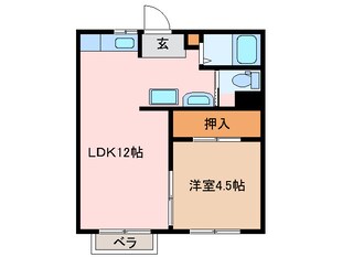 阿漕駅 徒歩20分 1階の物件間取画像